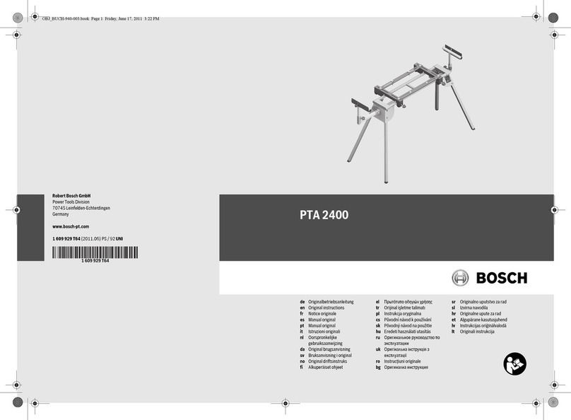 Bosch PTA 2400 User manual