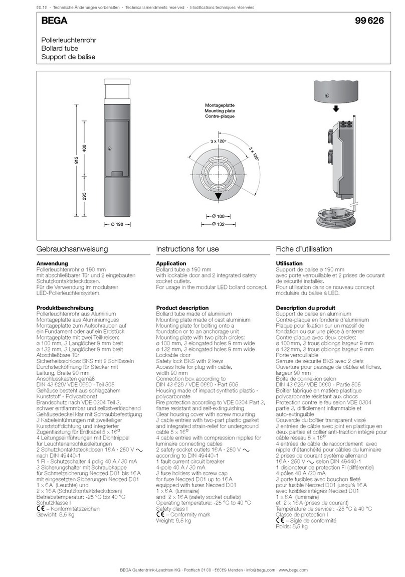 BEGA 99 626 User manual