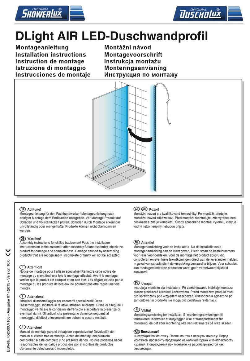 Duscholux DLight AIR LED User manual Duscholux DLight AIR LED User manual