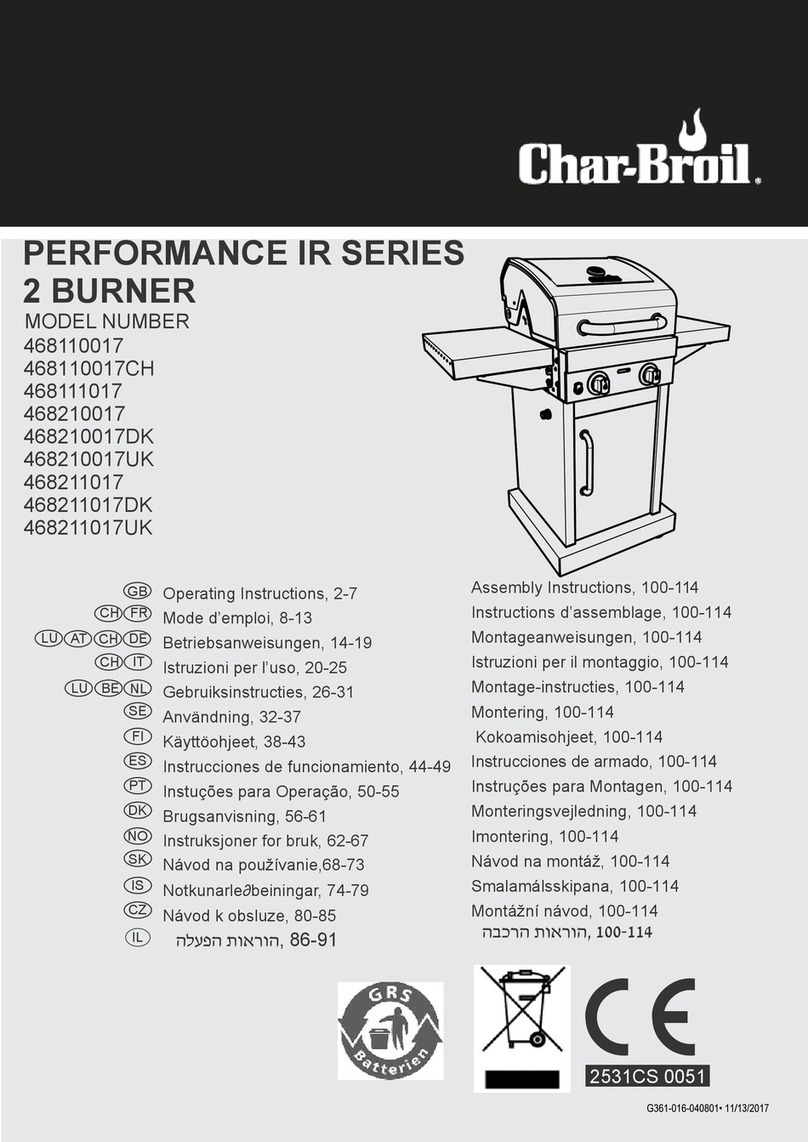 Char-Broil 468110017 operating instructions