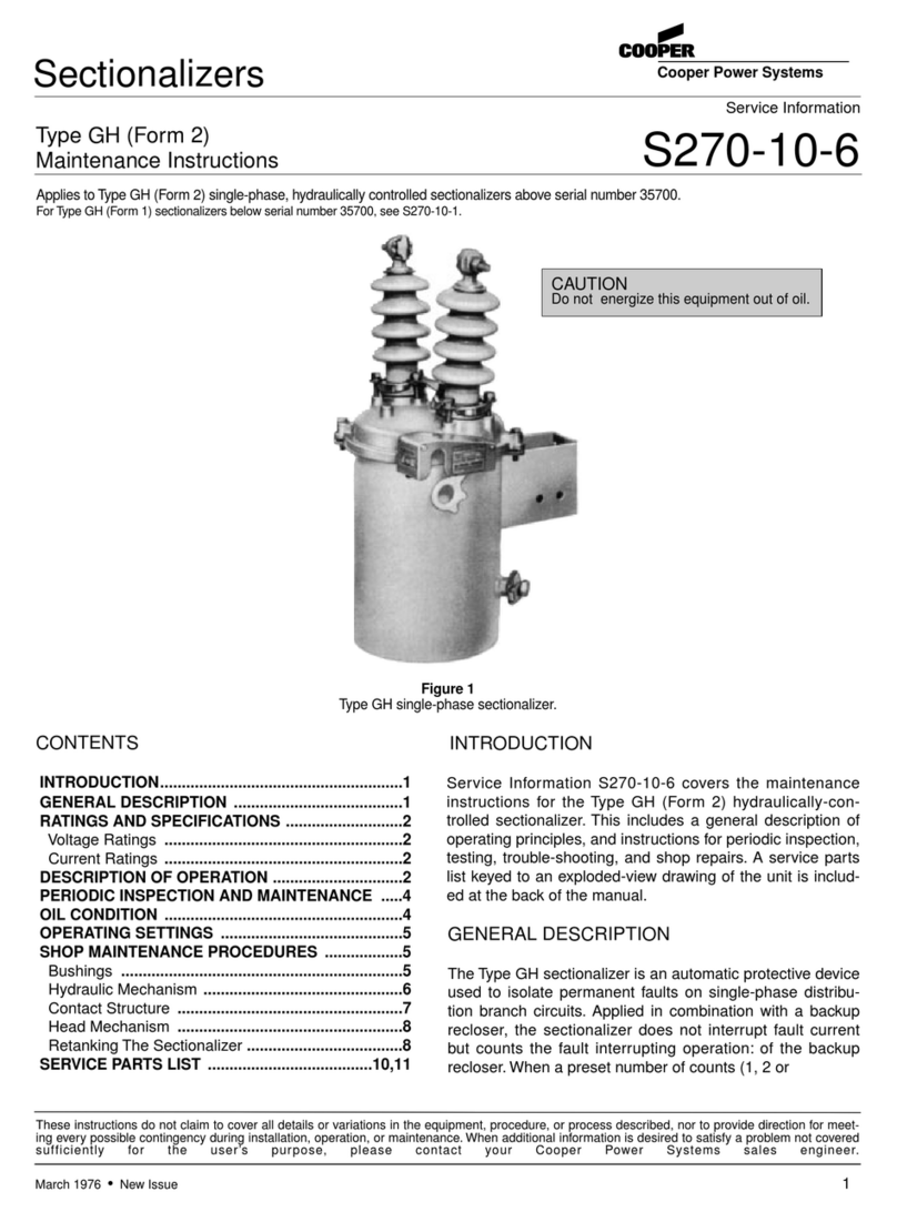 Cooper Power Systems GH Maintenance instructions Cooper Power Systems GH Maintenance instructions