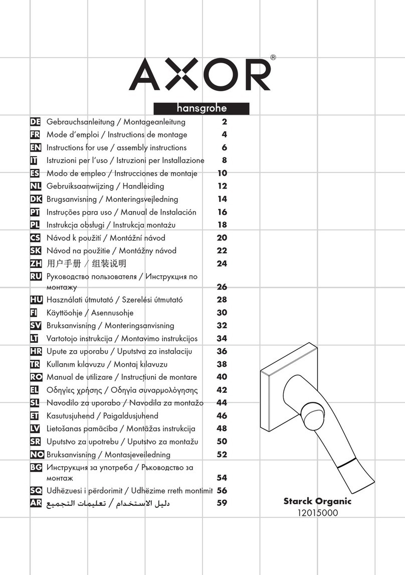 Hans Grohe AXOR Starck Organic 12015000 Manual