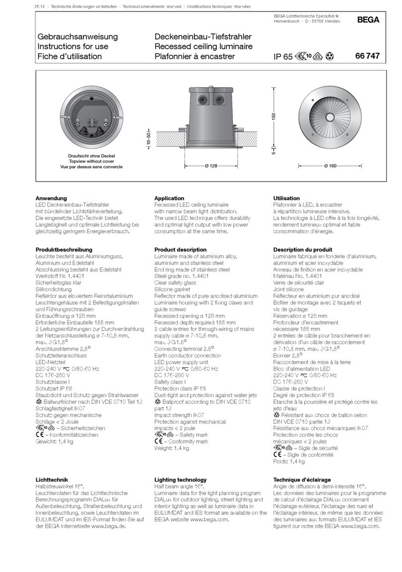 BEGA 66 747 User manual