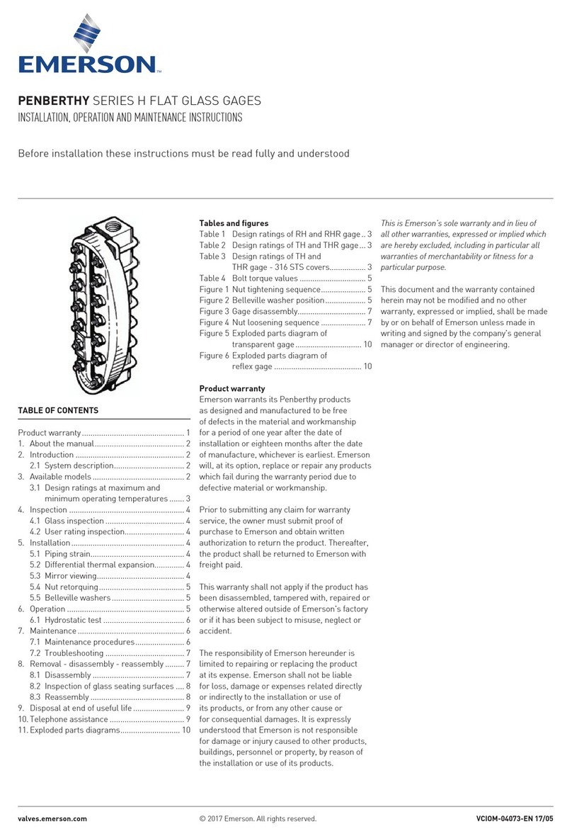 Emerson PENBERTHY H Series Manual