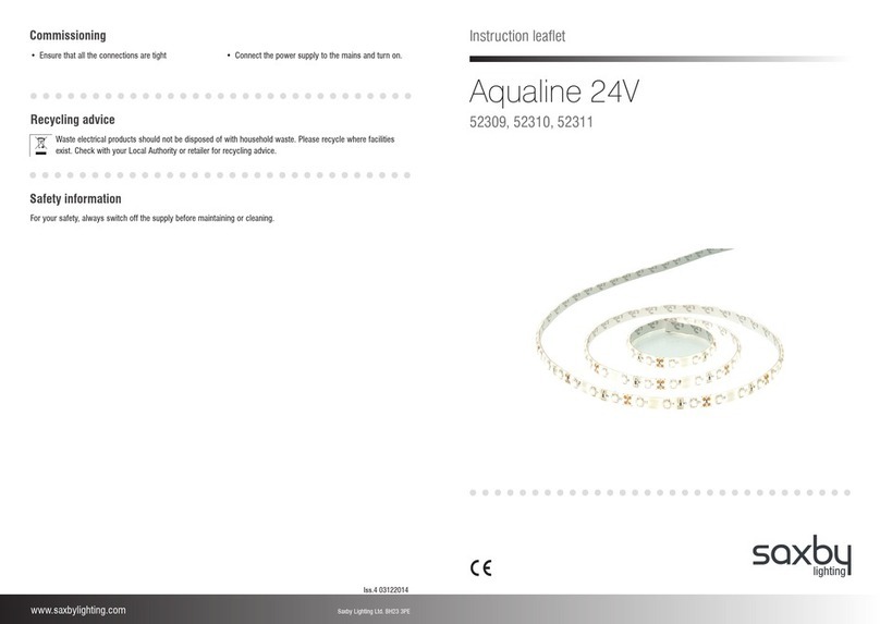 Saxby Lighting Aqualine 24V Instruction leaflet