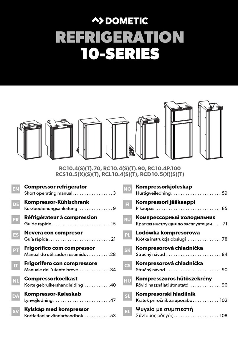 Dometic REFRIGERATION 10-Series Short Operating Manual