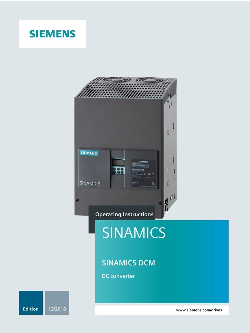 Siemens SINAMICS Series operating instructions