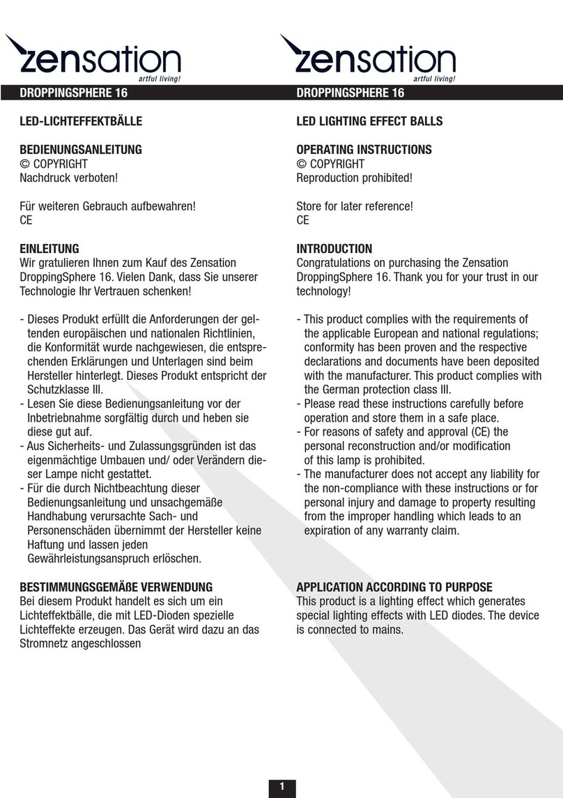 zensation DROPPINGSPHERE 16 User manual