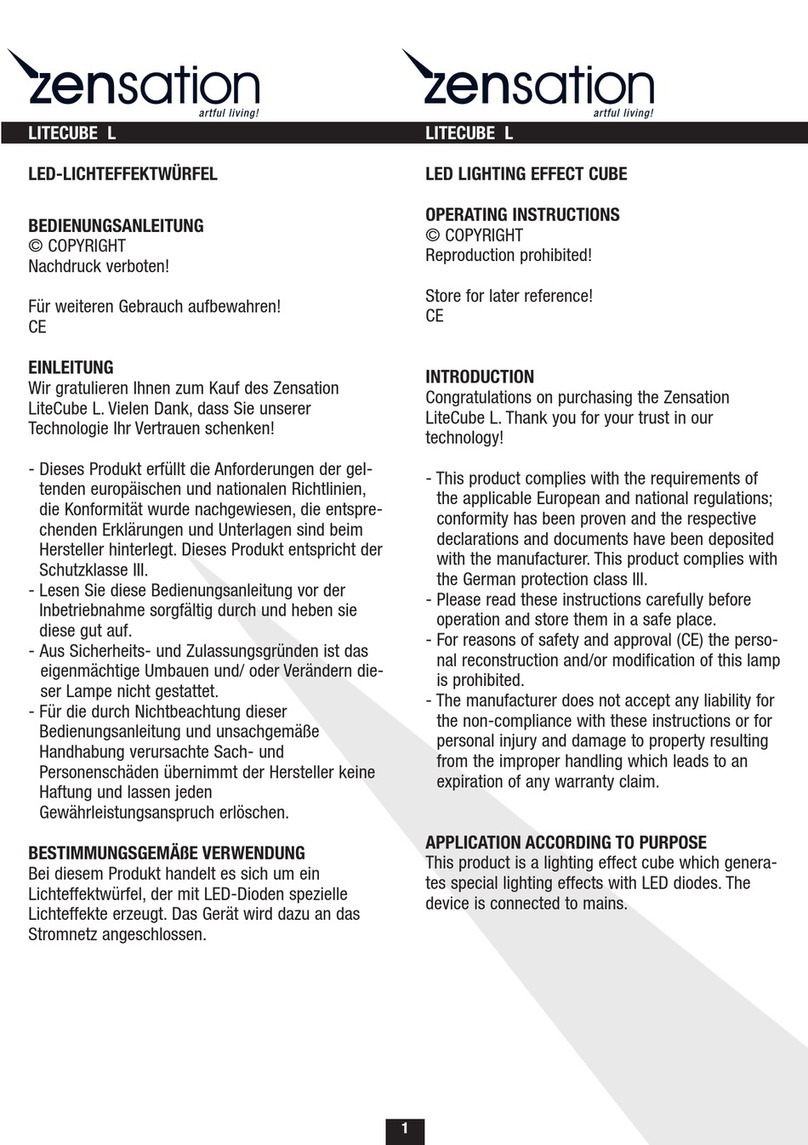 zensation LITECUBE L operating instructions
