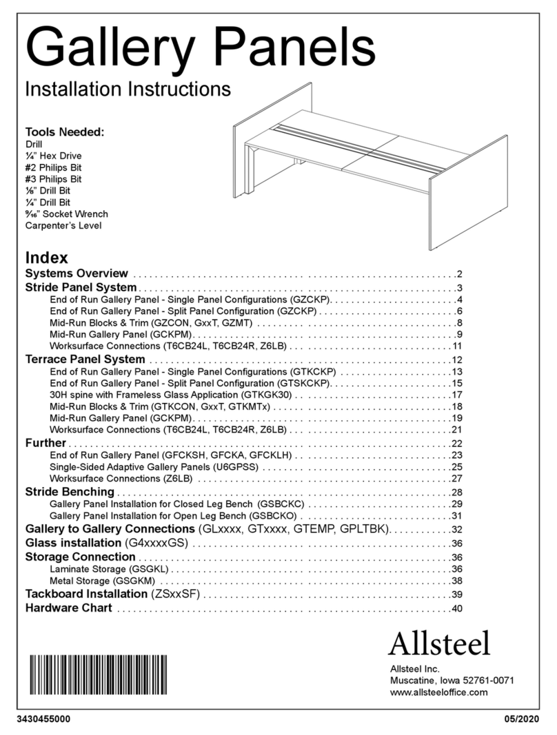 Allsteel GZCKP installation instructions