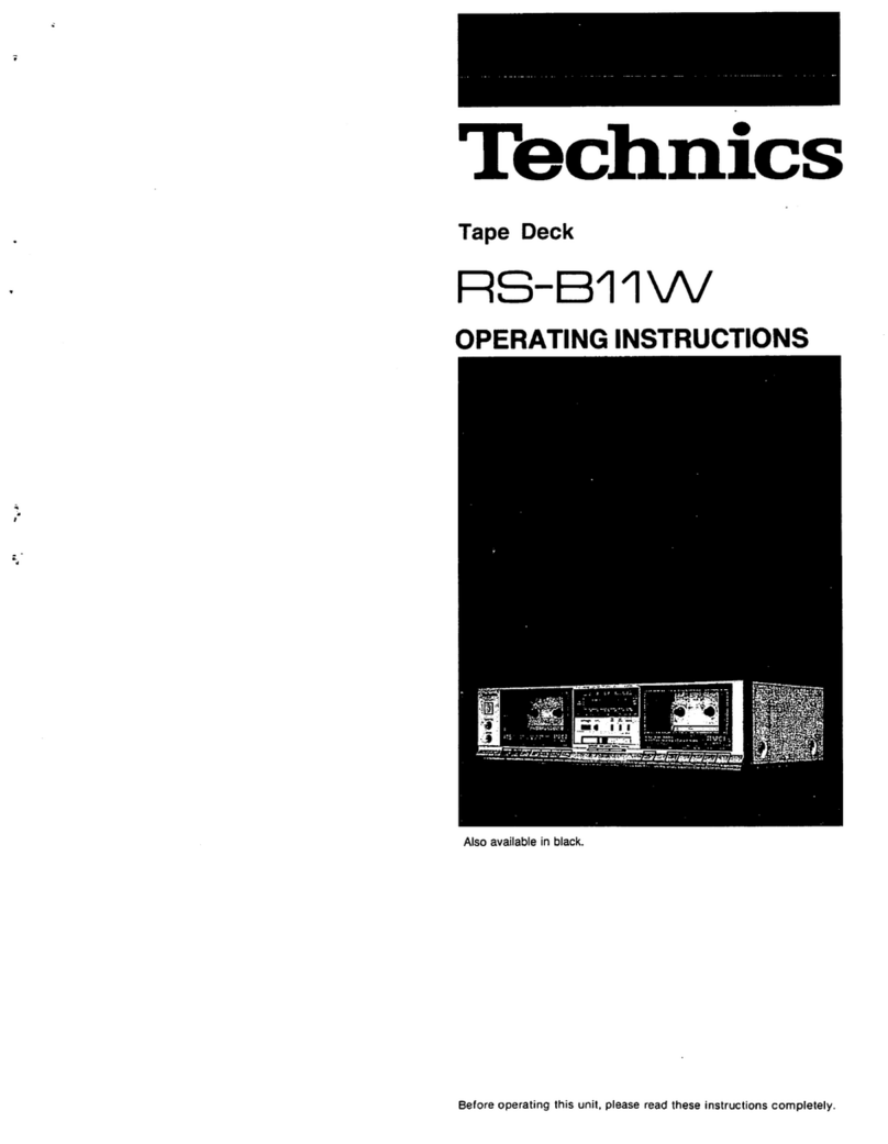 Technics RS-B11W User manual
