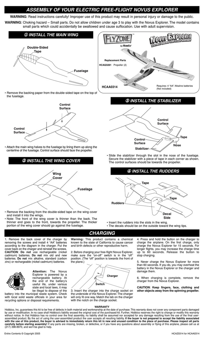 Hobbico Flyzone NOVUS EXPLORER Assembly instructions