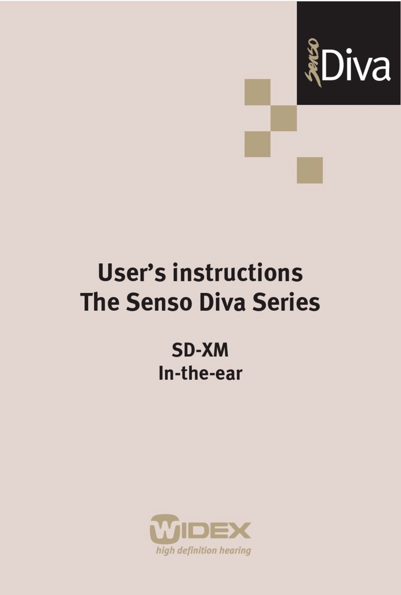 Widex Senso Diva Series User instructions