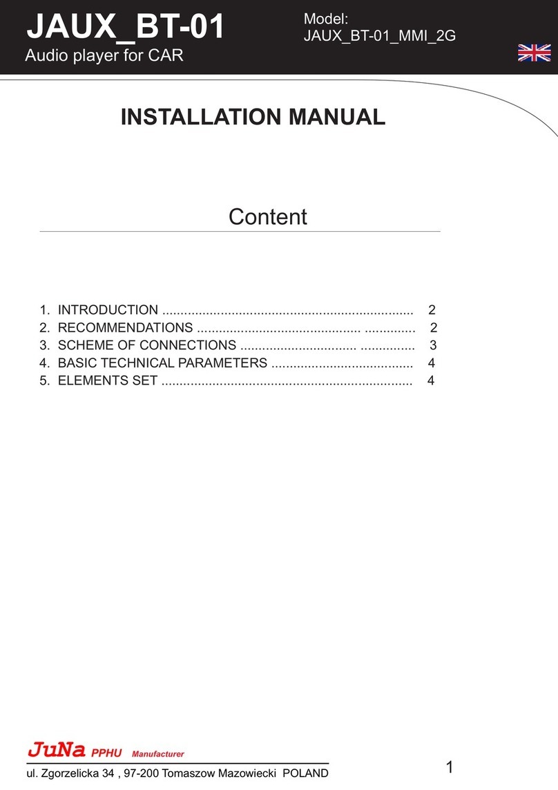 Juna JAUX BT-01 installation manual