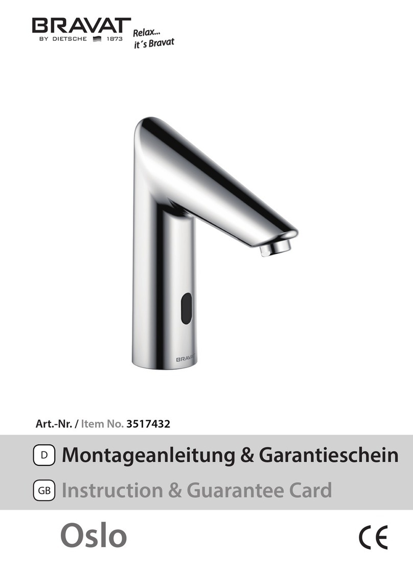 Dietsche BRAVAT Oslo Instruction & Guarantee Card Dietsche BRAVAT Oslo Instruction & Guarantee Card