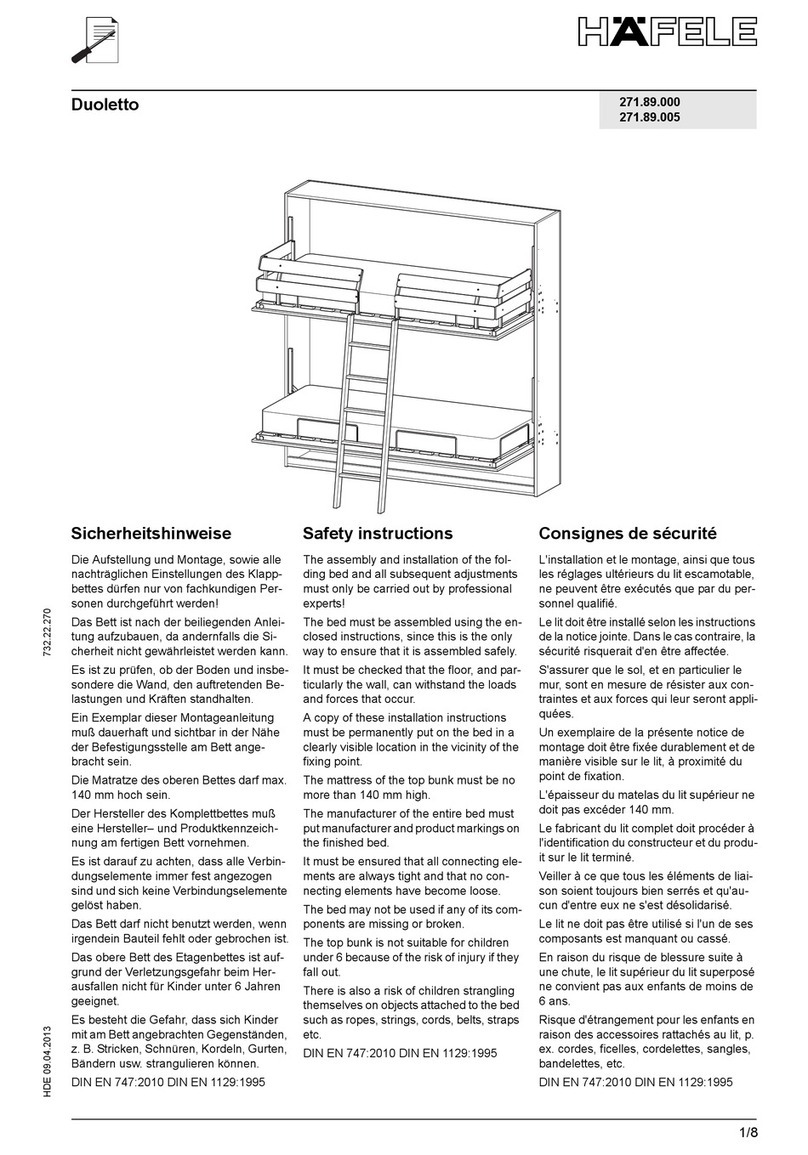 Hafele Duoletto 271.89.000 Assembly instructions Hafele Duoletto 271.89.000 Assembly instructions