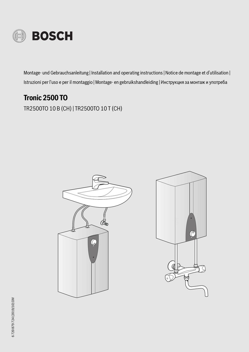 Bosch Tronic 2500 TO Installation and operating instructions
