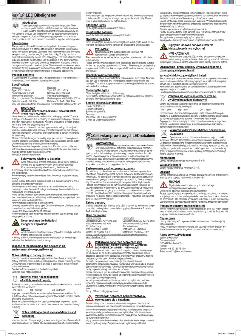 Crivit 71069 operating instructions