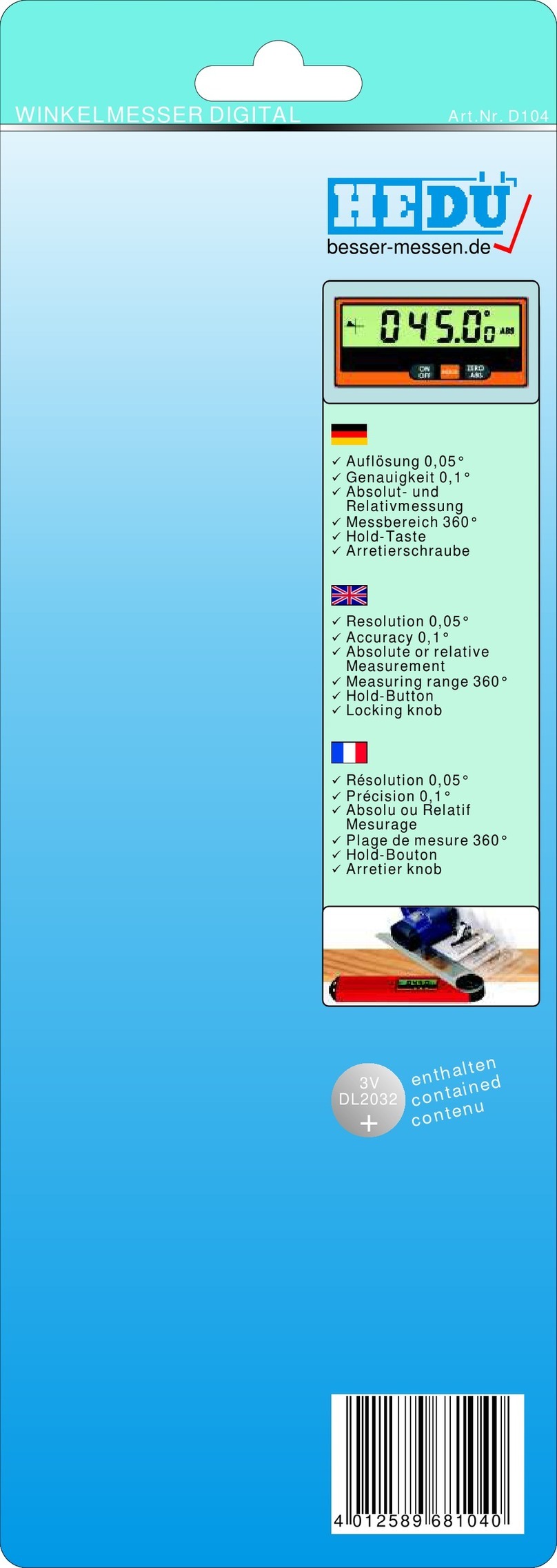HEDÜ D104 quick start guide