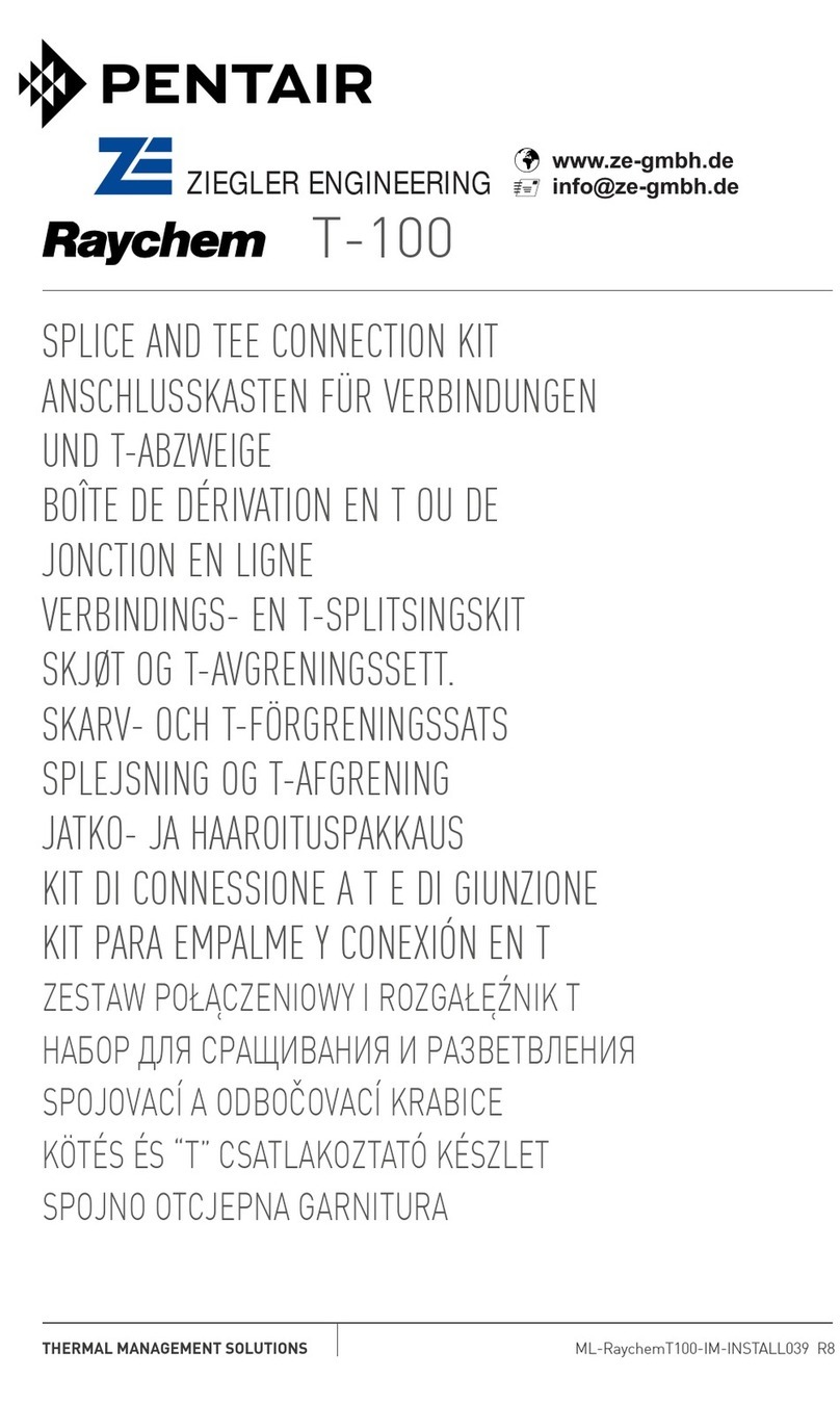 Pentair Raychem T-100 User manual Pentair Raychem T-100 User manual