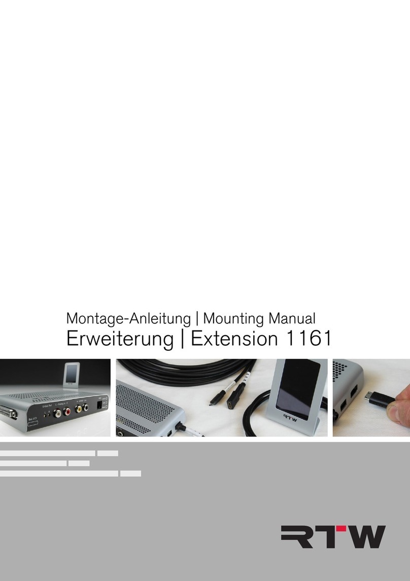 RTW 1161 Mounting manual