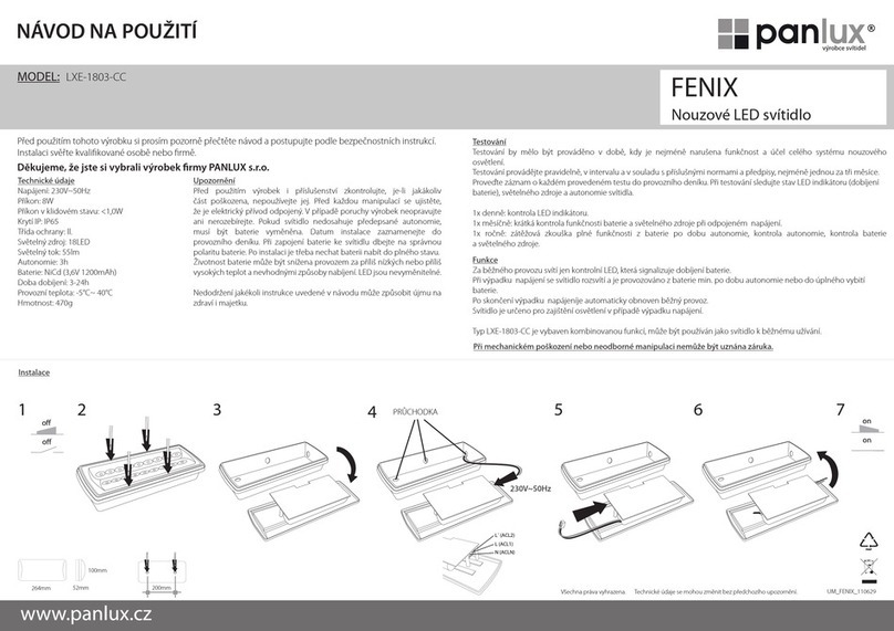 Panlux FENIX LXE-1803-CC User manual