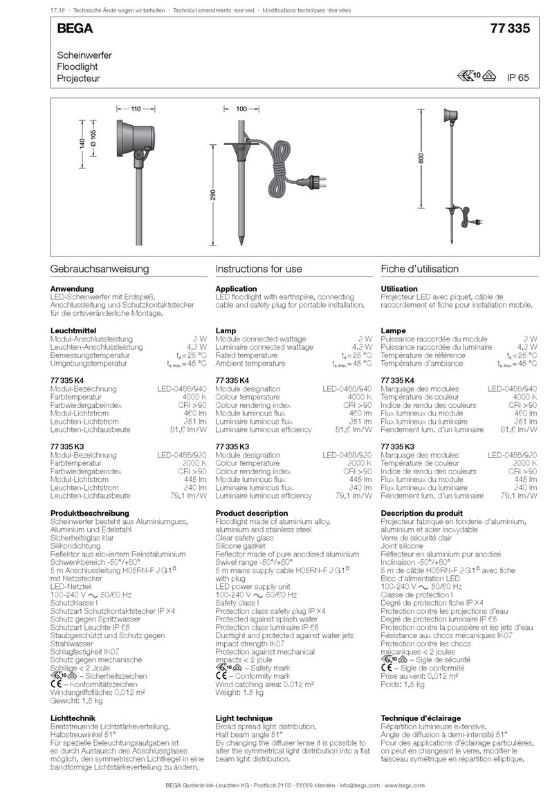 BEGA 77 335 User manual