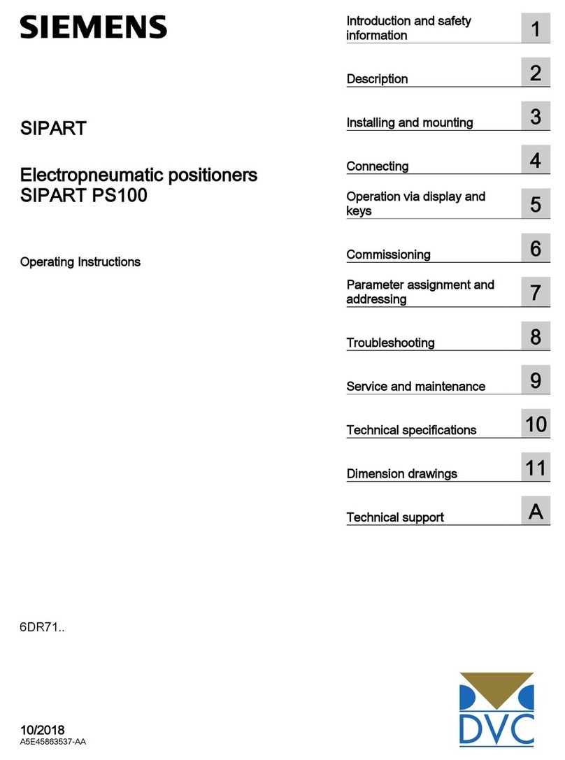 Siemens SIPART Series User manual