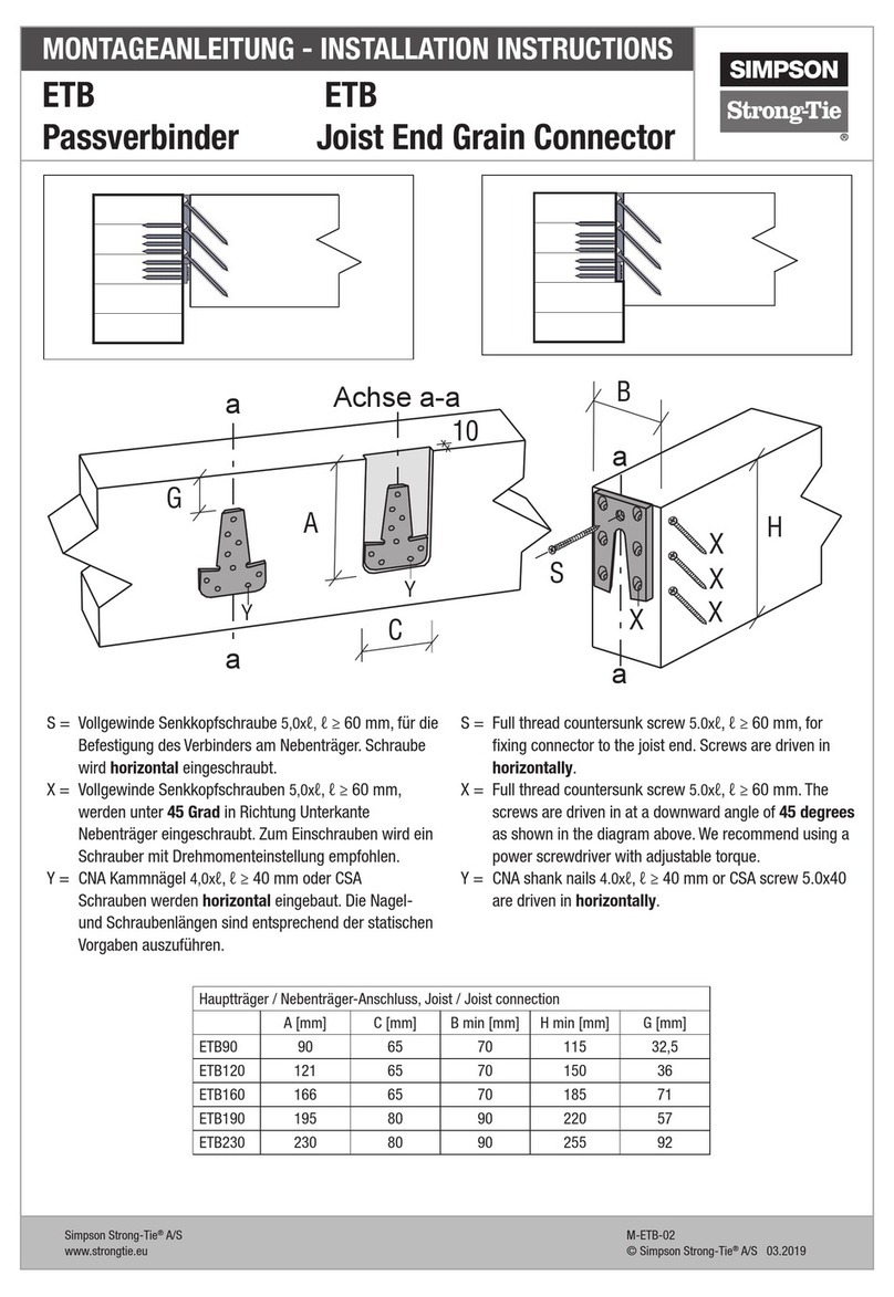 Simpson Strong-Tie ETB Series installation instructions Simpson Strong-Tie ETB Series installation instructions