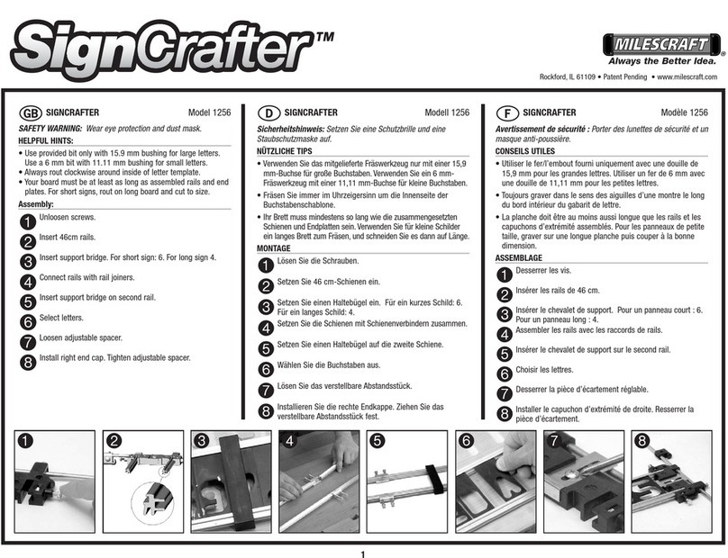 Milescraft SignCrafter 1256 manual