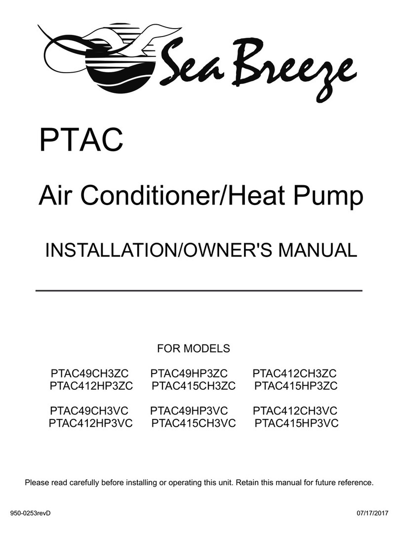 Seabreeze PTAC49CH3ZC Installation & owner's manual