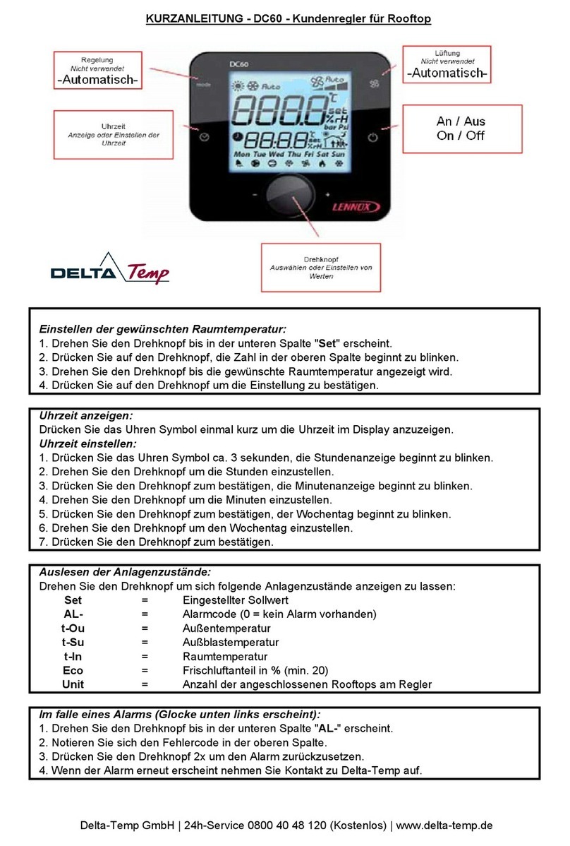 Lennox DC 60 User manual
