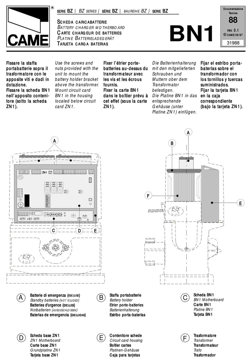 CAME BZ Series manual