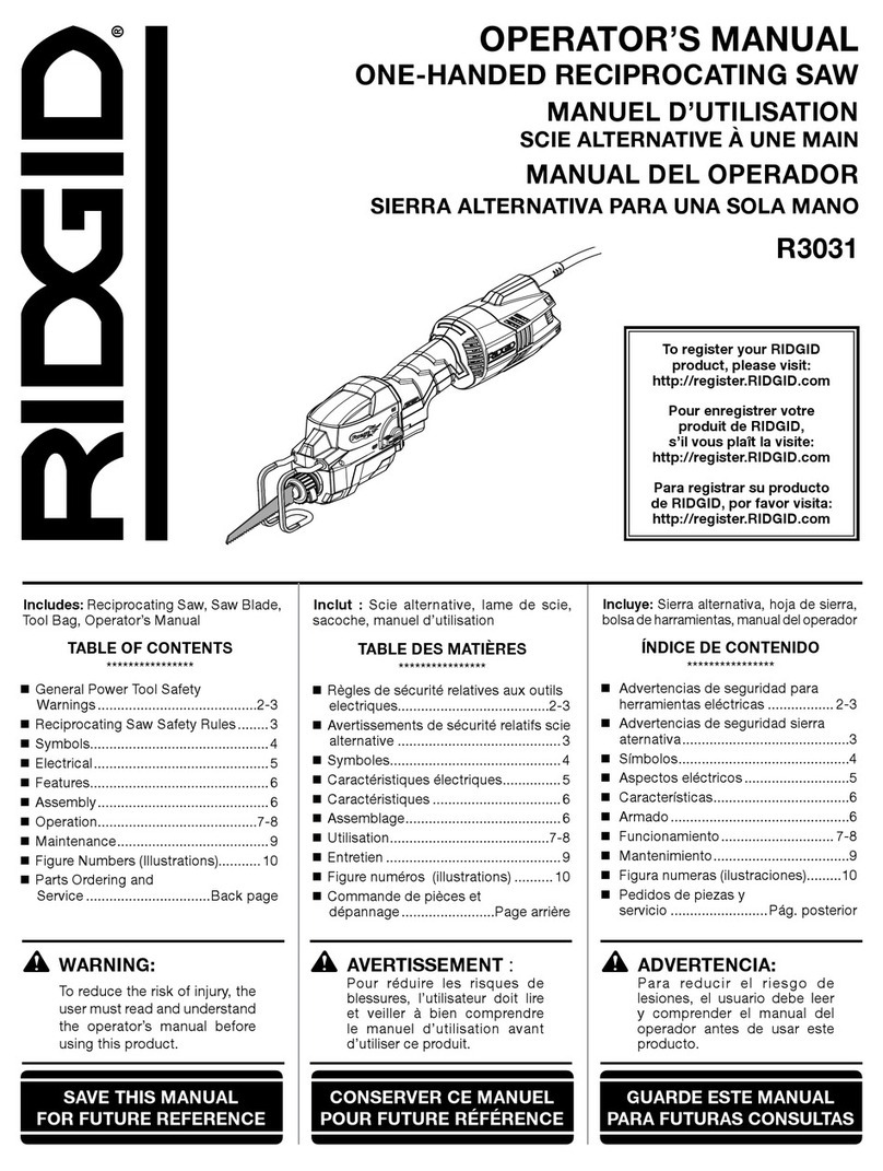 RIDGID R3031 Operator's manual