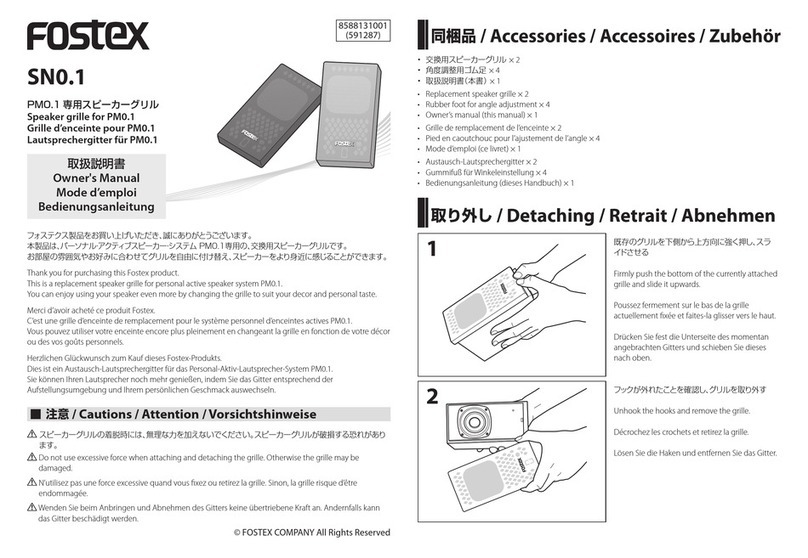 Fostex SN0.1 User manual