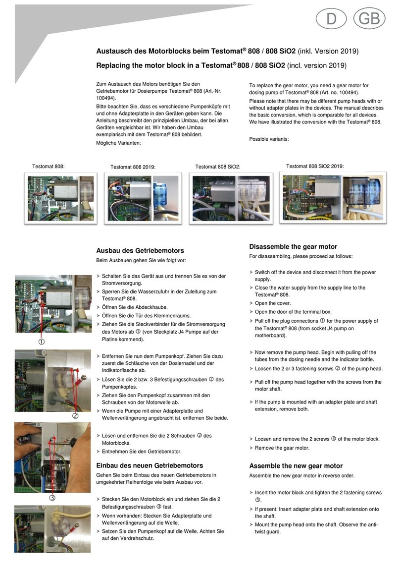 Heyl Testomat 808 Replacing Instructions