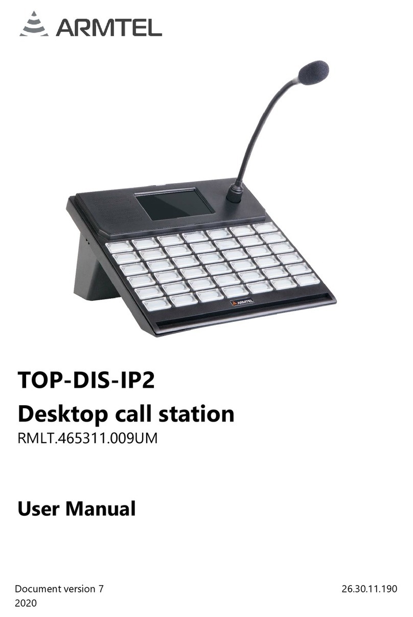 ARMTEL TOP-DIS-IP2 User manual