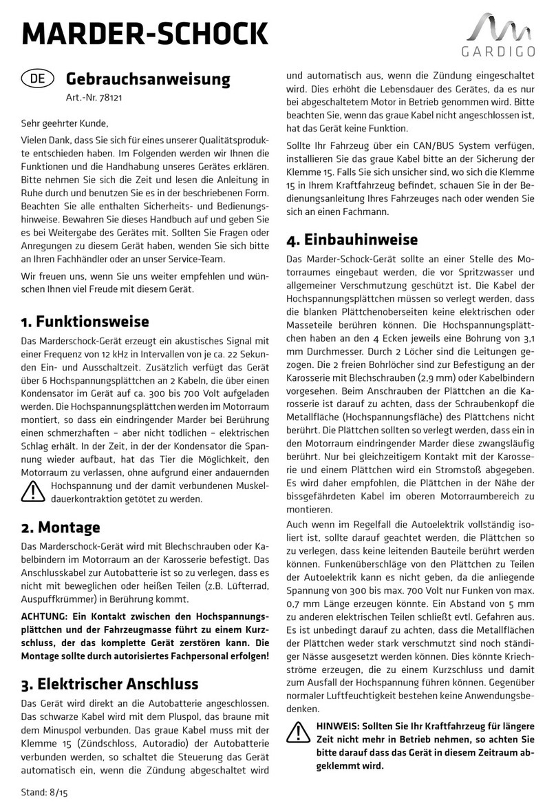 Gardigo 78121 Instructions for use