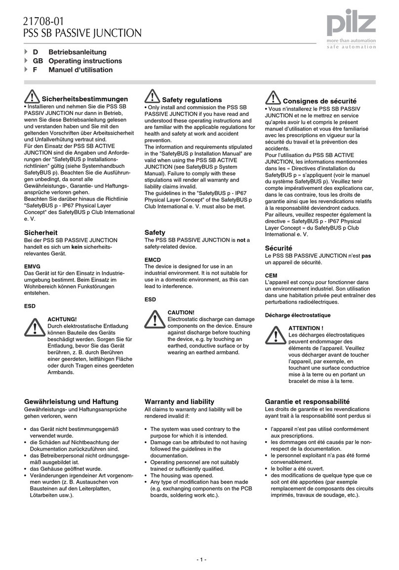 Pilz PSS SB PASSIVE JUNCTION operating instructions Pilz PSS SB PASSIVE JUNCTION operating instructions