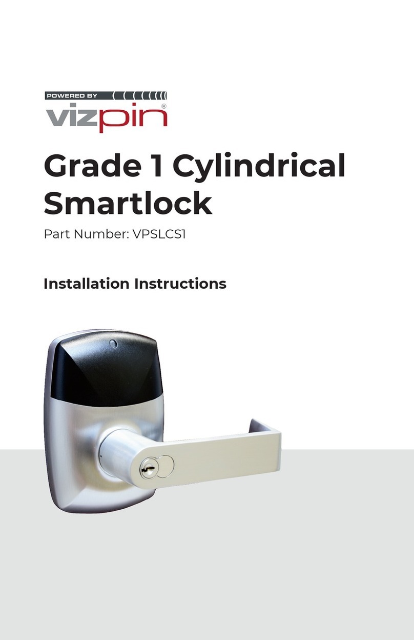VIZpin Grade 1 Cylindrical Smartlock installation instructions VIZpin Grade 1 Cylindrical Smartlock installation instructions