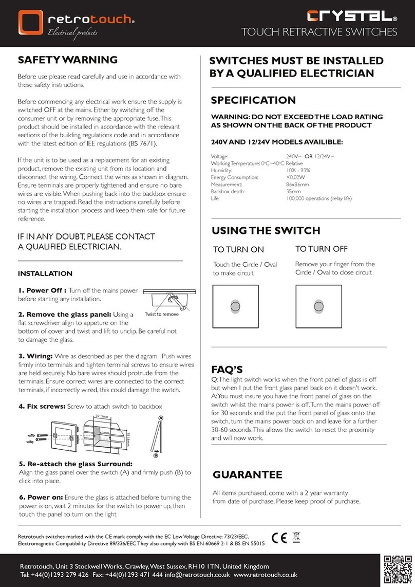 retrotouch Crystal 240V User manual