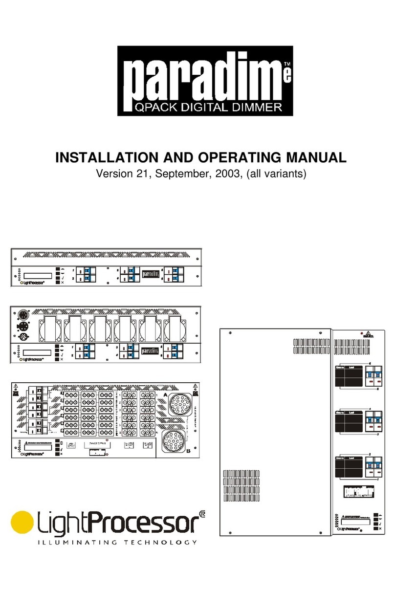 LightProcessor PARADIME Installation and operating manual