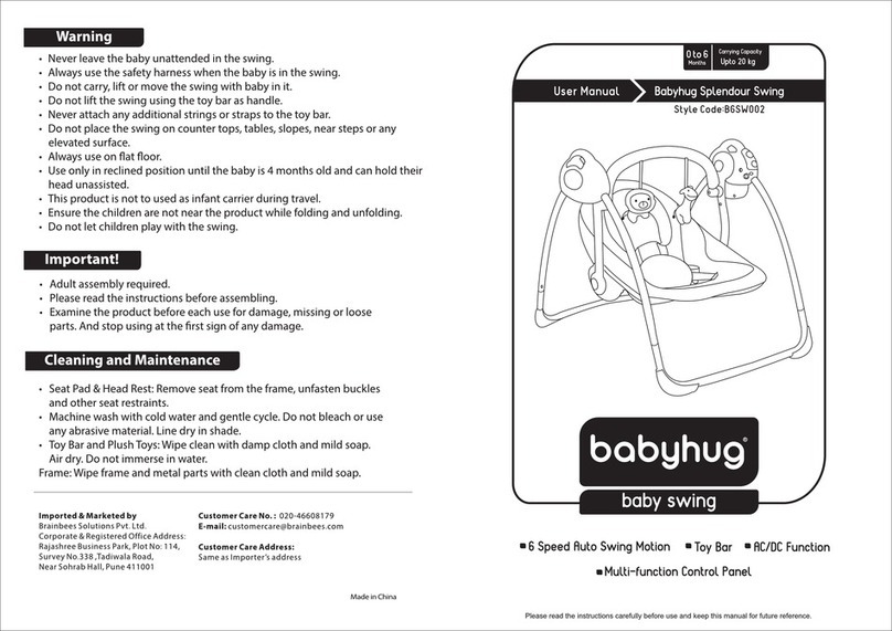 Babyhug Splendour Swing user manual