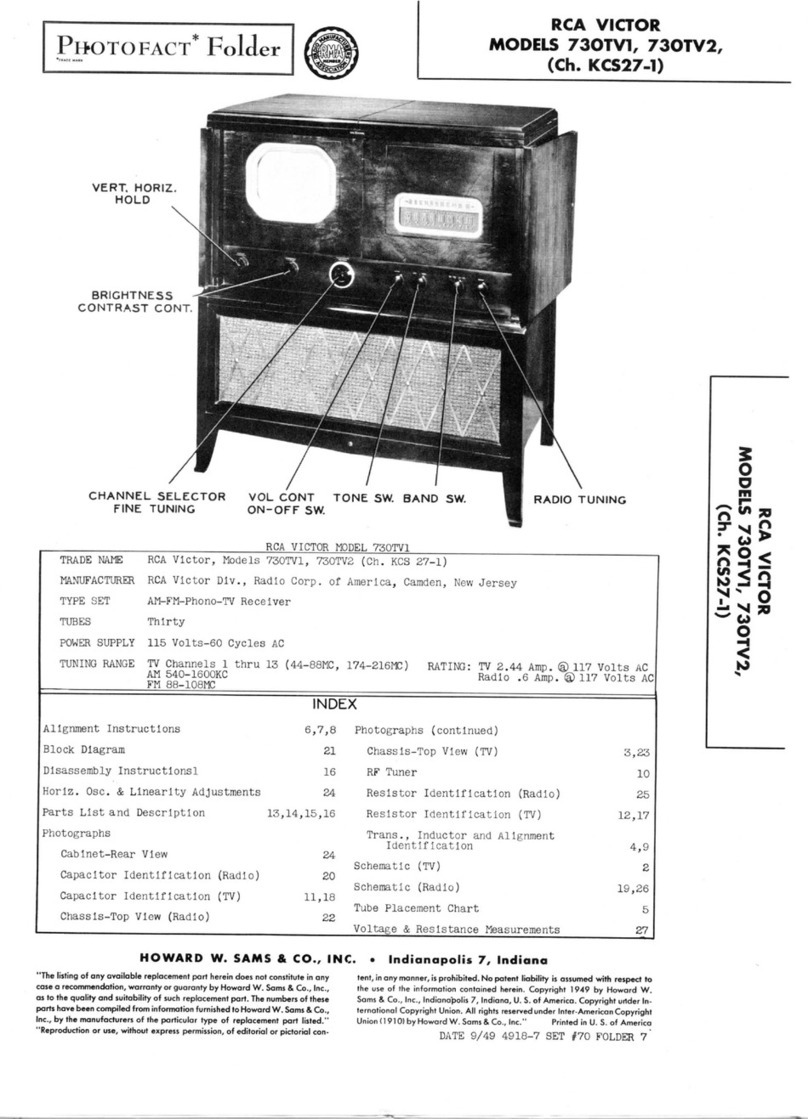 RCA Victor 730TV1 User manual