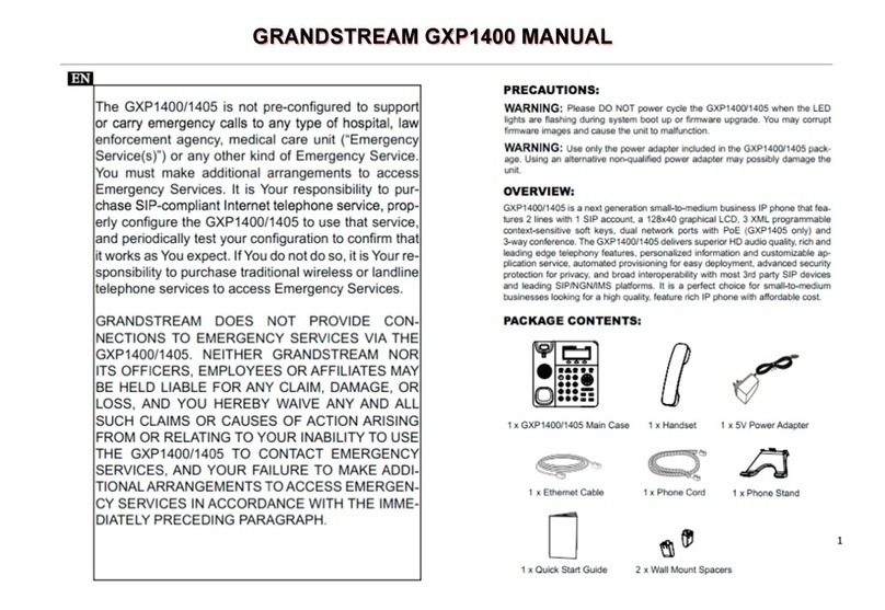 Grandstream Networks GXP-1400 manual