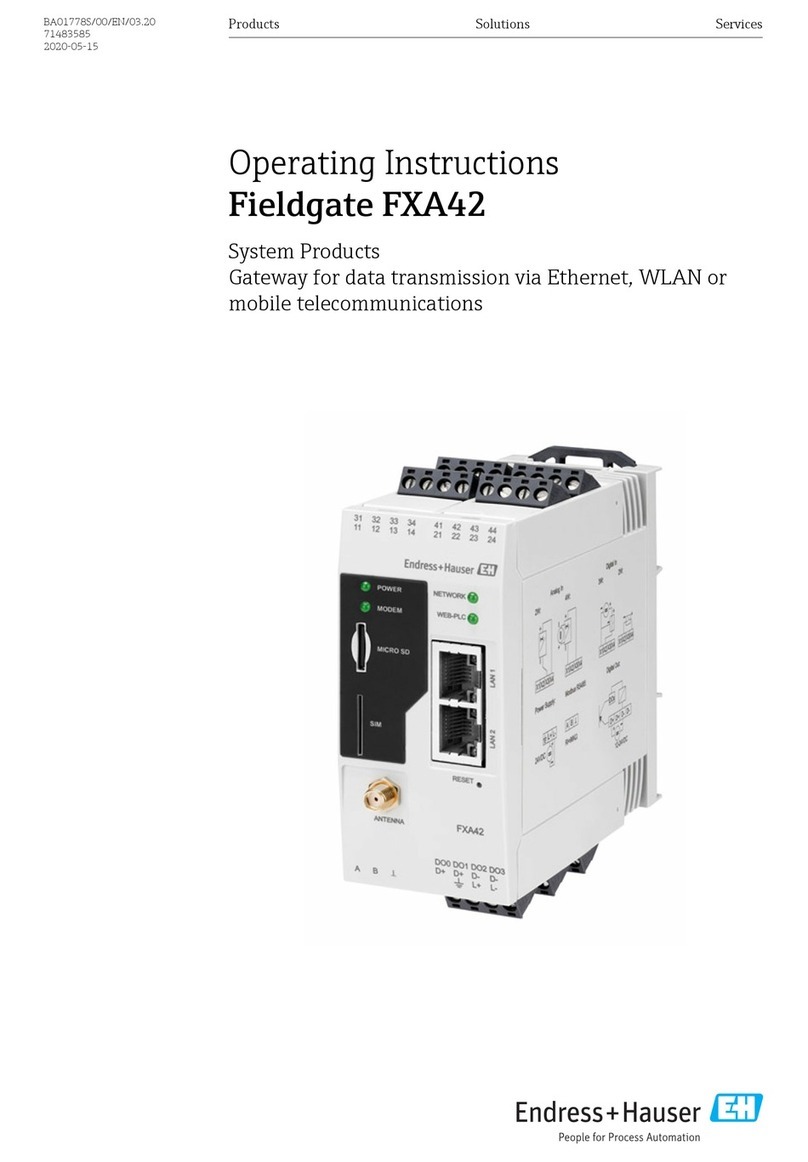 Endress+Hauser Fieldgate FXA42 operating instructions