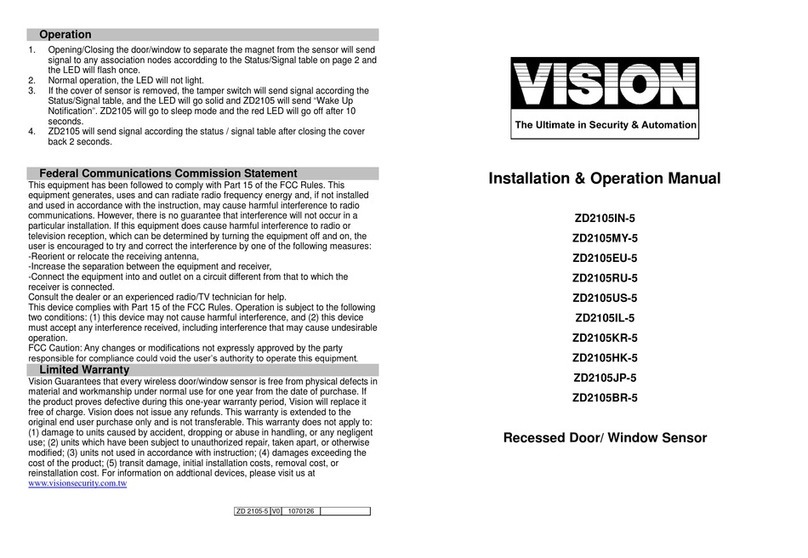 Vision ZD2105IN-5 User manual