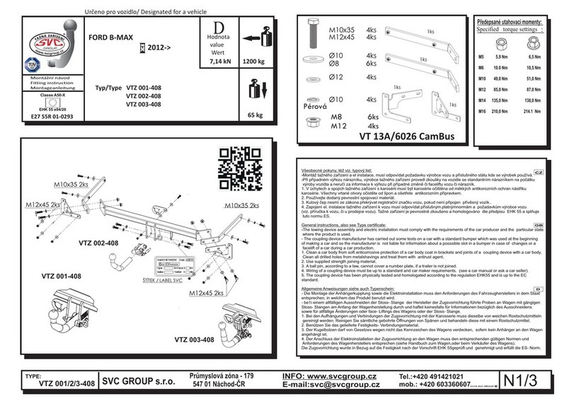 SVC GROUP VTZ 001-408 User manual