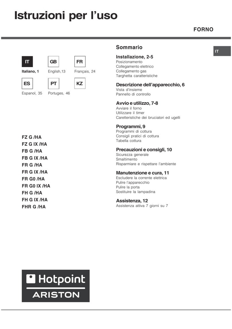Hotpoint Ariston FZ G/HA operating instructions