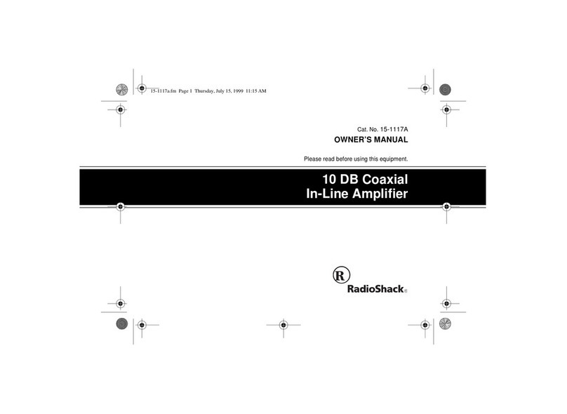 Radio Shack 15-1117A owner's manual